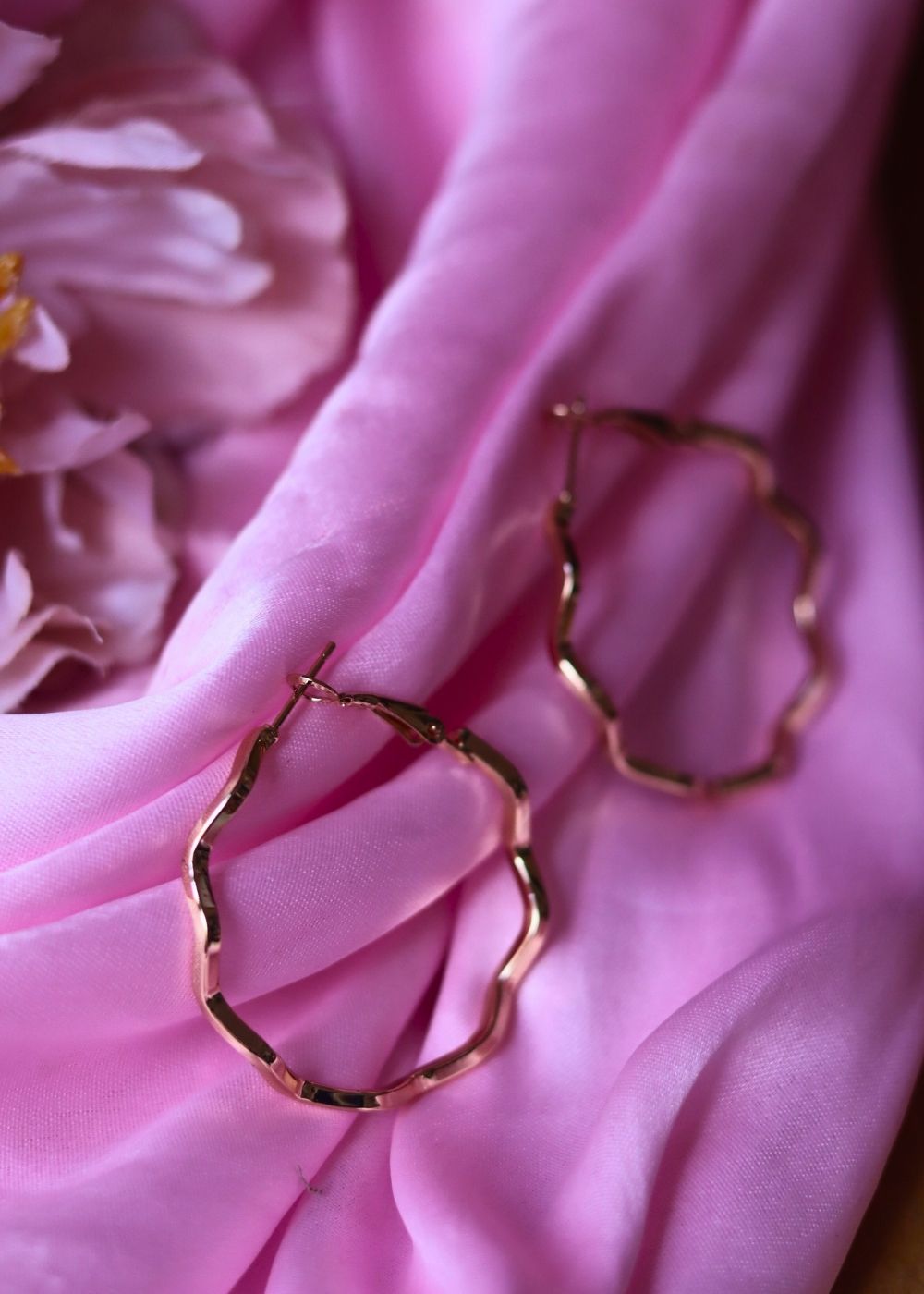 Gold Plated Twisted hoops - small