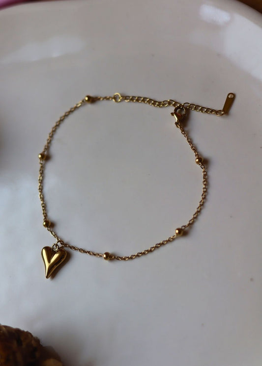 Anti tarnish Heart Anklet