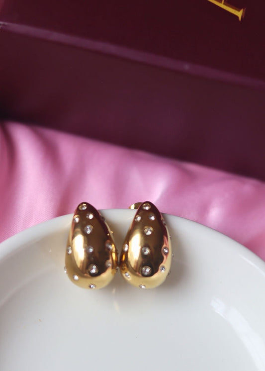 Waterdrop Earrings - Gold handmade in india