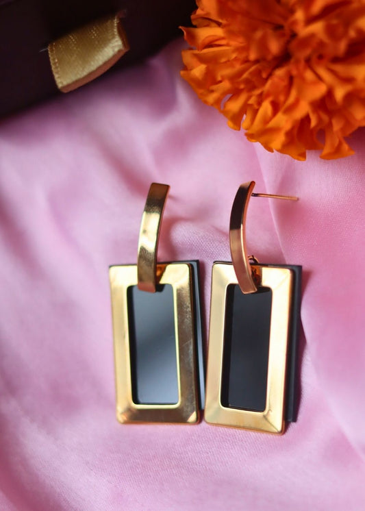 Waterproof Party Ready Black Earrings