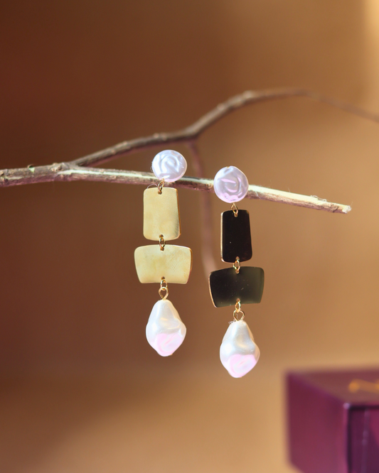 Dangling Pearl Earrings
