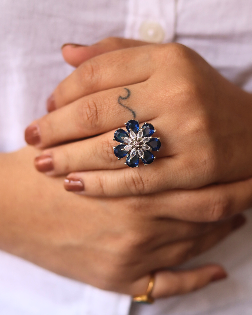 The Blue Daisy Ring
