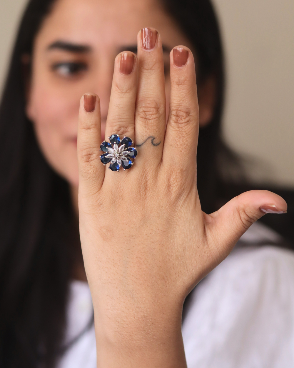 The Blue Daisy Ring