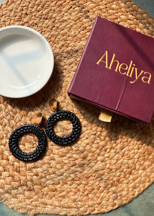 Classic Black Hoops made by jute