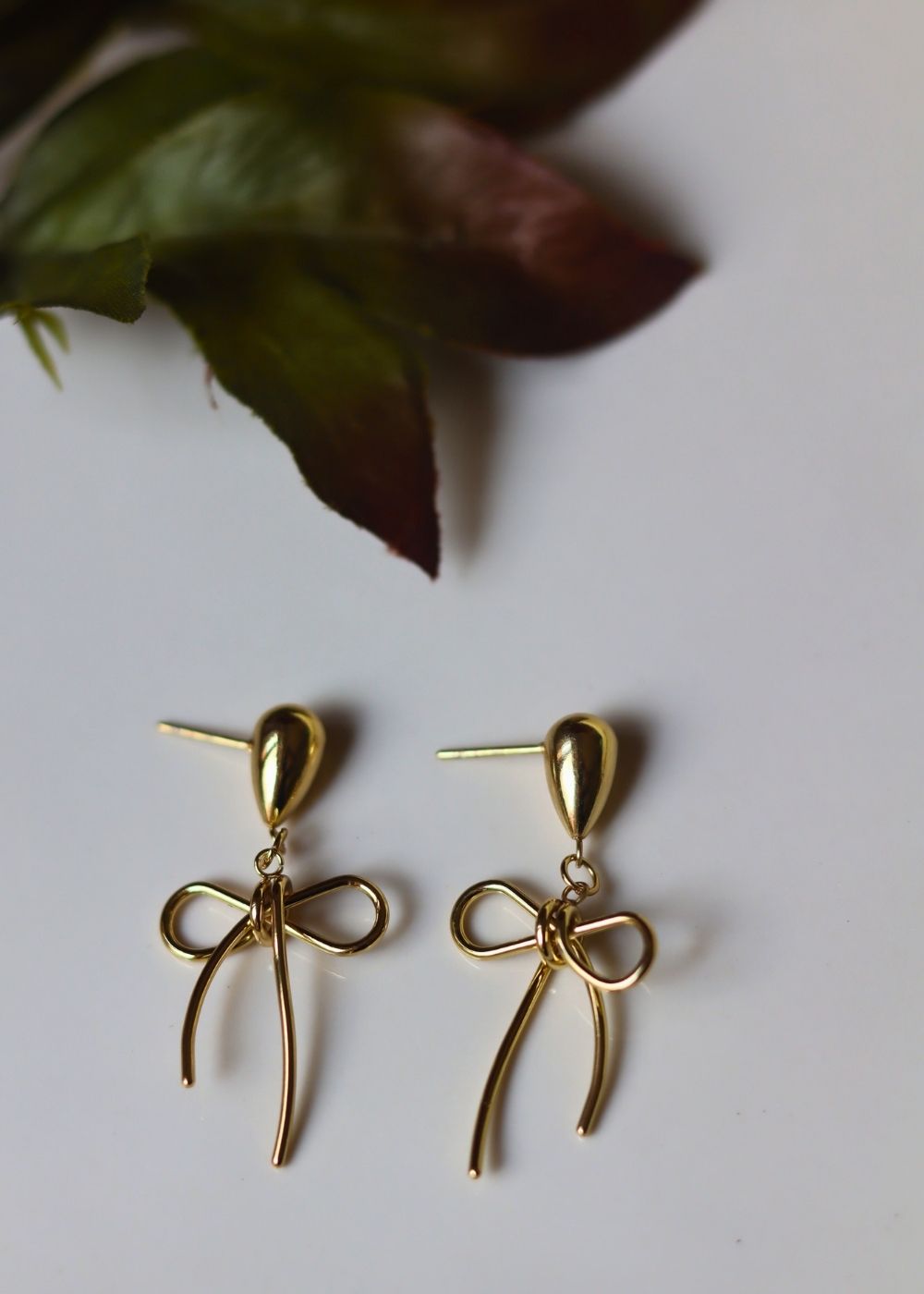 Waterproof Minimal Bow Earrings