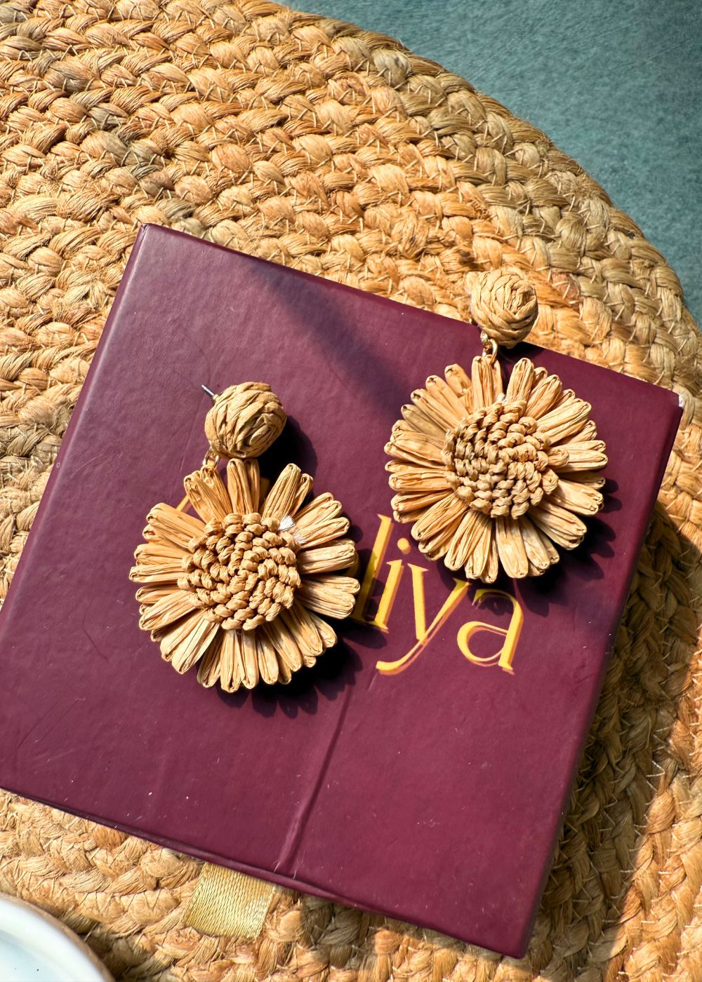 Jute Floral Earrings with premium quality material