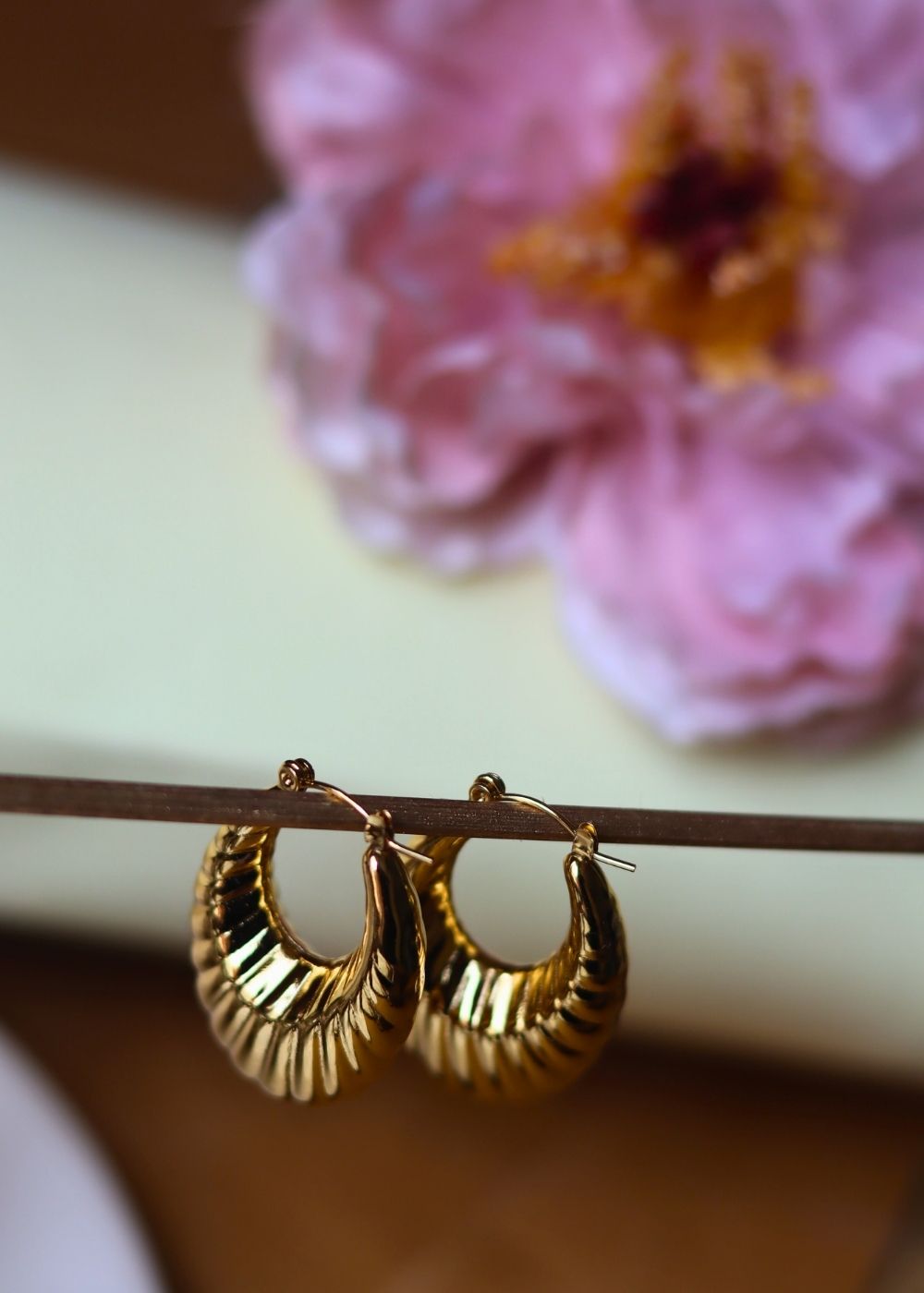 Shell Drop Hoops handmade with premium quality material