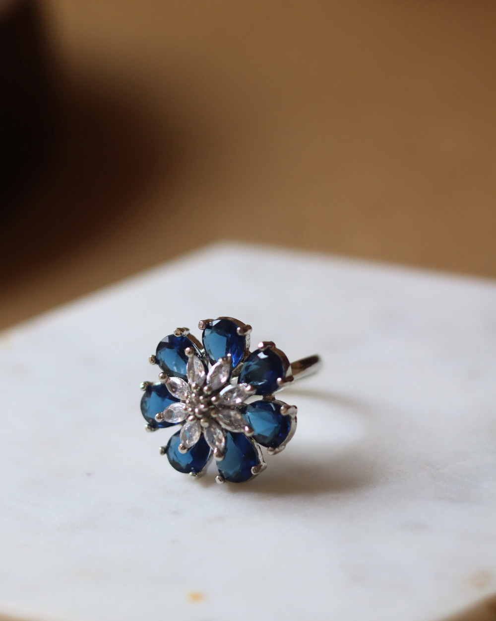 The Blue Daisy Ring