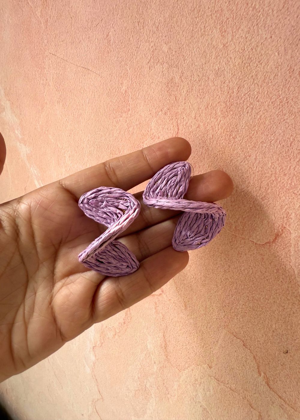 Twisted Fun - Purple Earrings with premium quality material