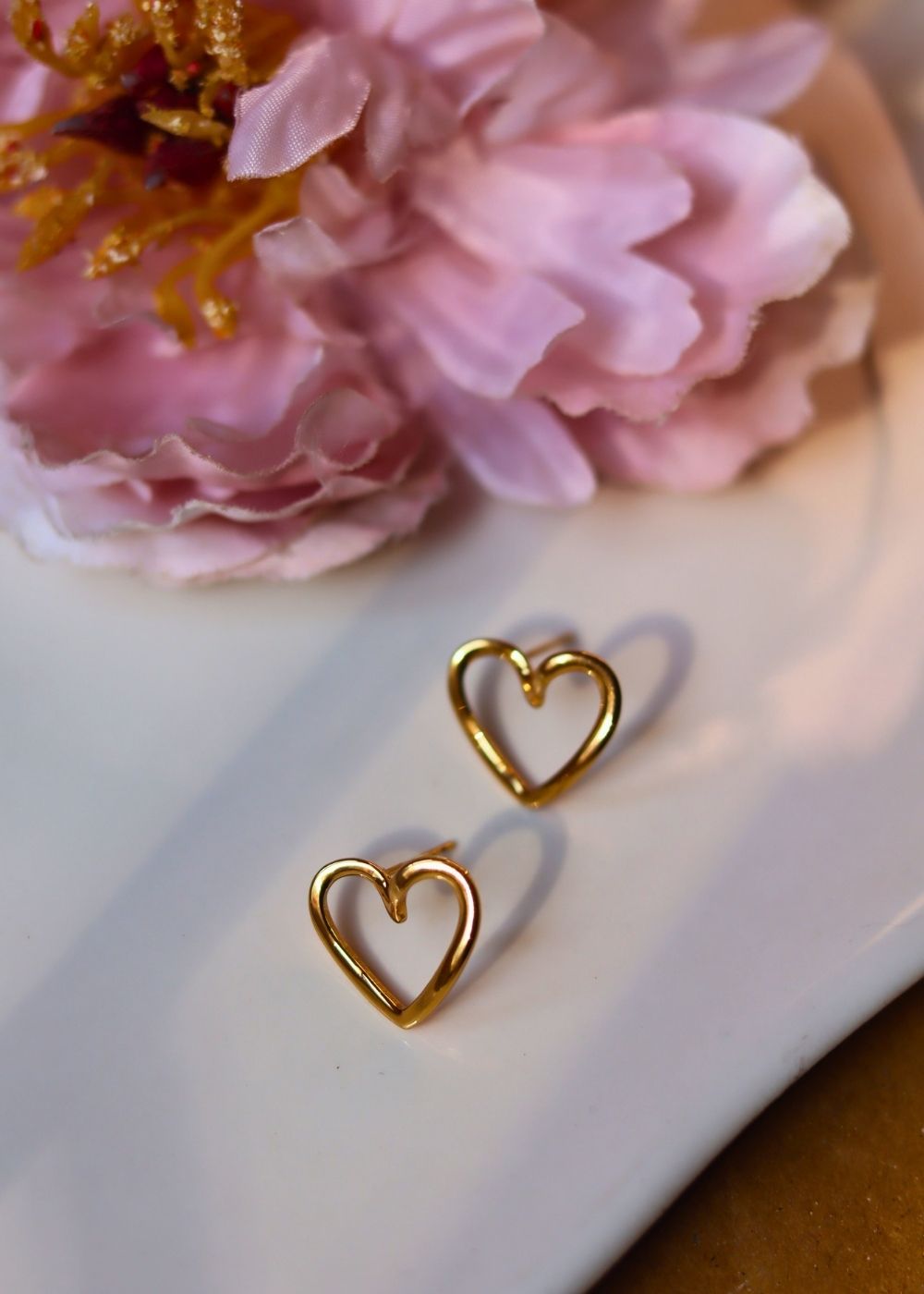 Waterproof Serene Heart Earrings