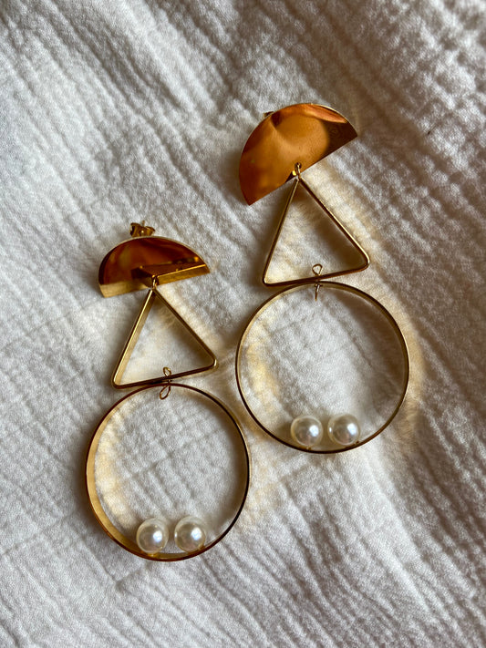 Geometric Drop Earrings