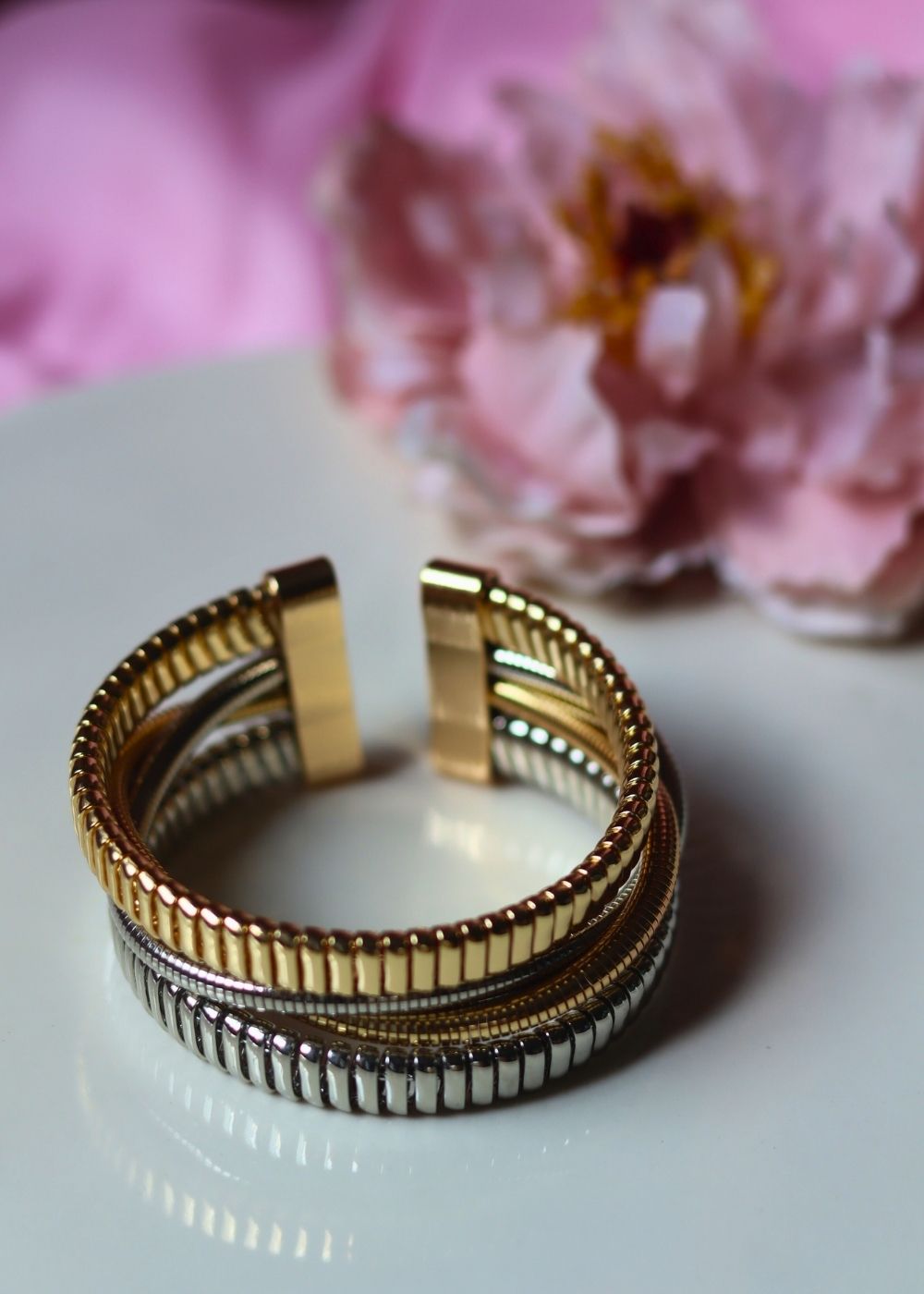 Silver & Gold Plated Gold & Silver Bracelet