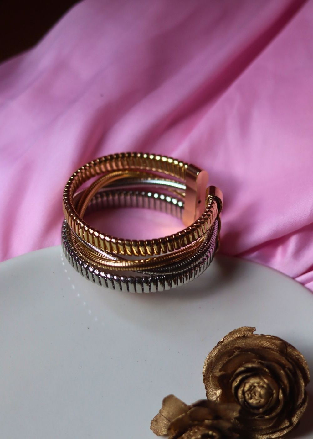 Gold & Silver Bracelet handmade with premium quality material