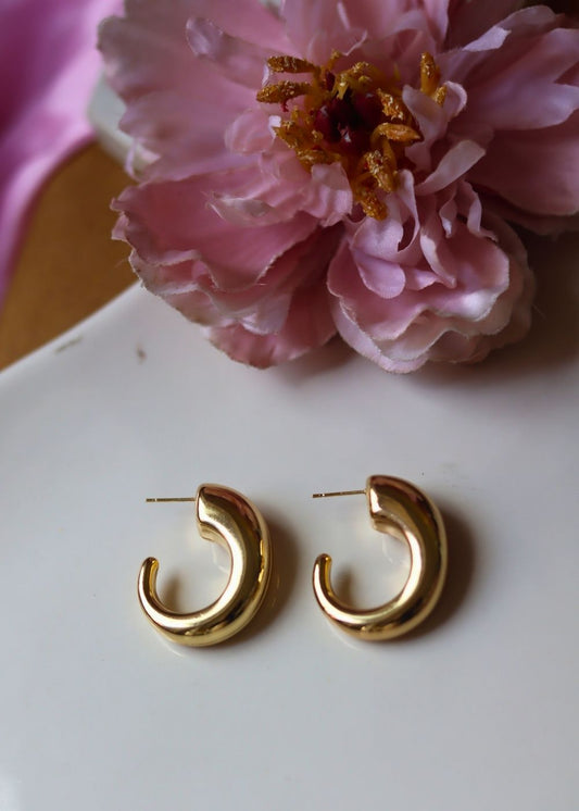 Anti tarnish Chunky Hoop earrings