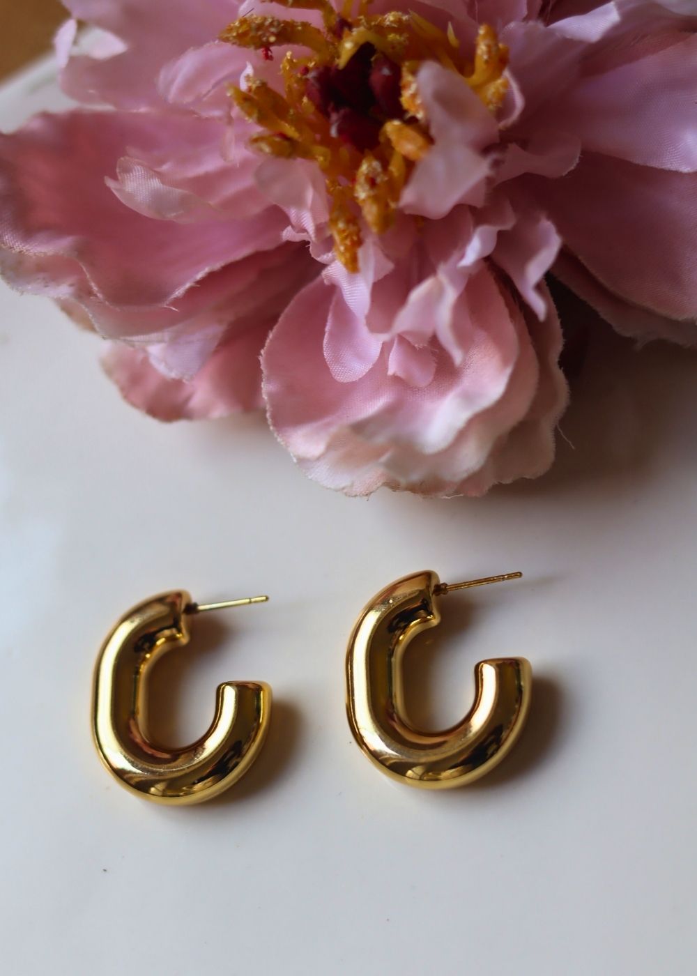 Waterproof Chunky Hoop earrings