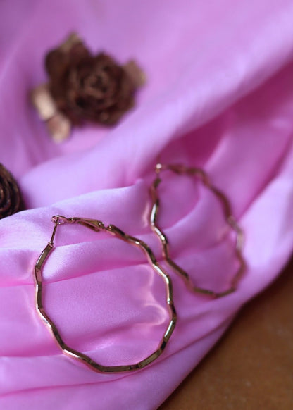 Anti tarnish Twisted Hoops