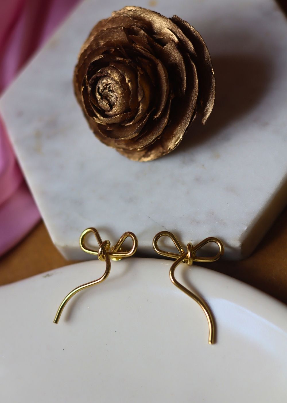 Ribbon Earrings handmade with premium quality material