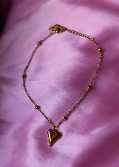 Hypoallergic Heart Anklet