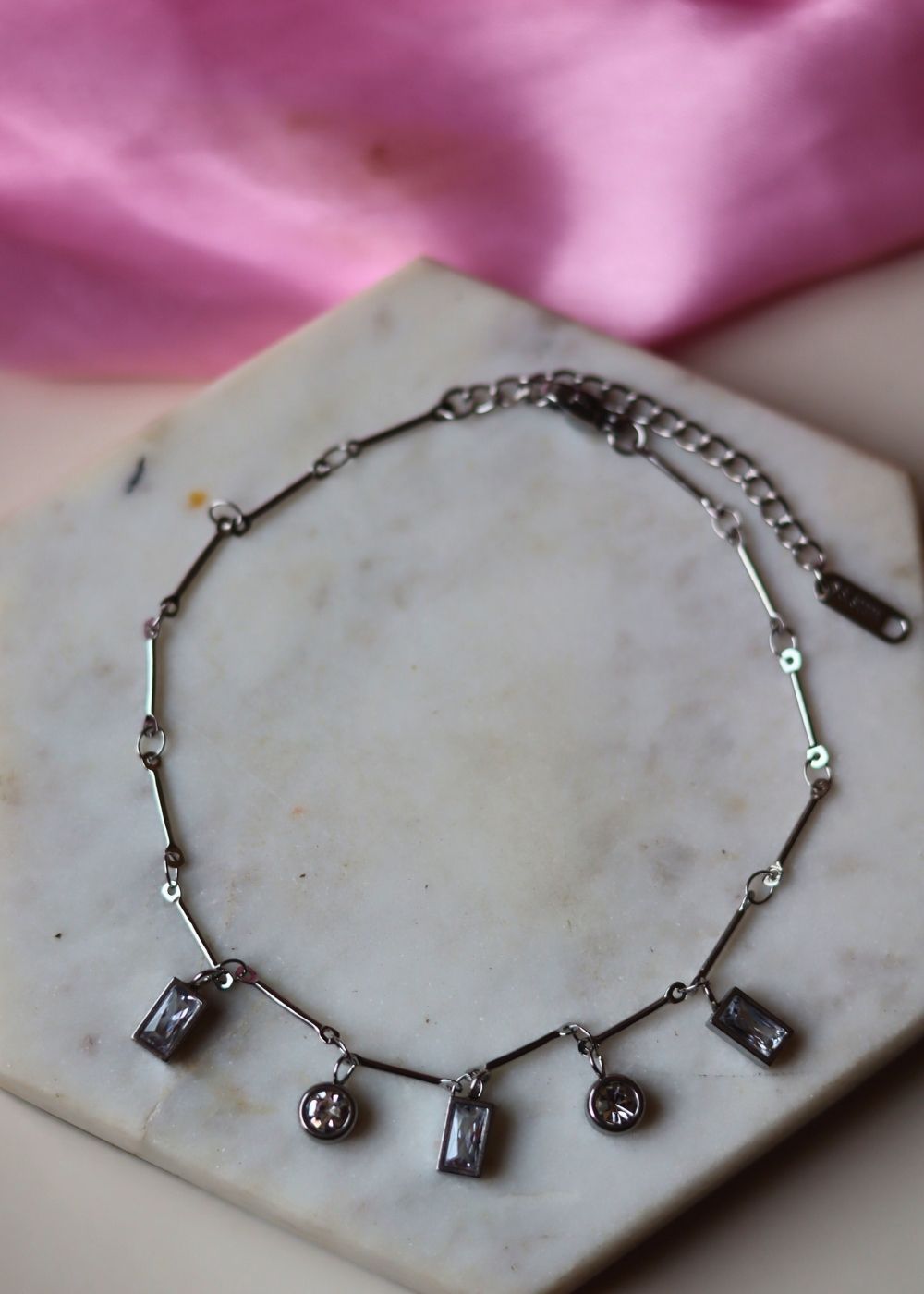 Silver plated Silver Charm Anklet