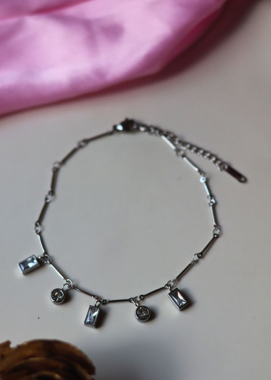 Silver plated Silver Charm Anklet
