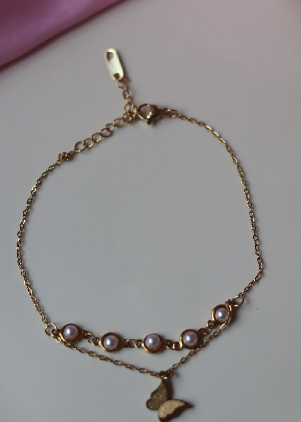 Hypoallergic Butterfly Anklet