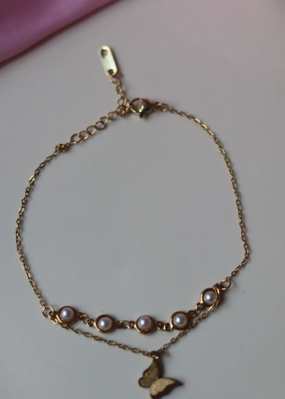 Hypoallergic Butterfly Anklet