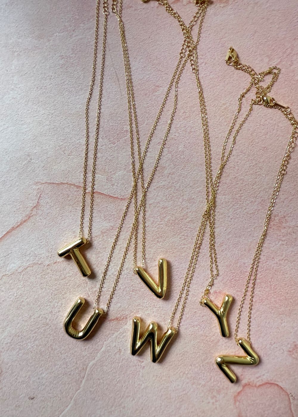 Initial Necklaces with premium golden color
