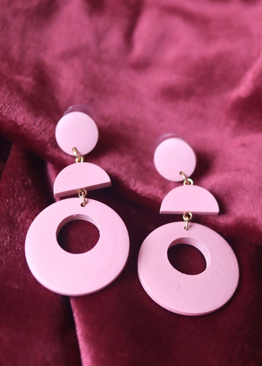 Handmade Dangling Pink Earrings with premium quality material