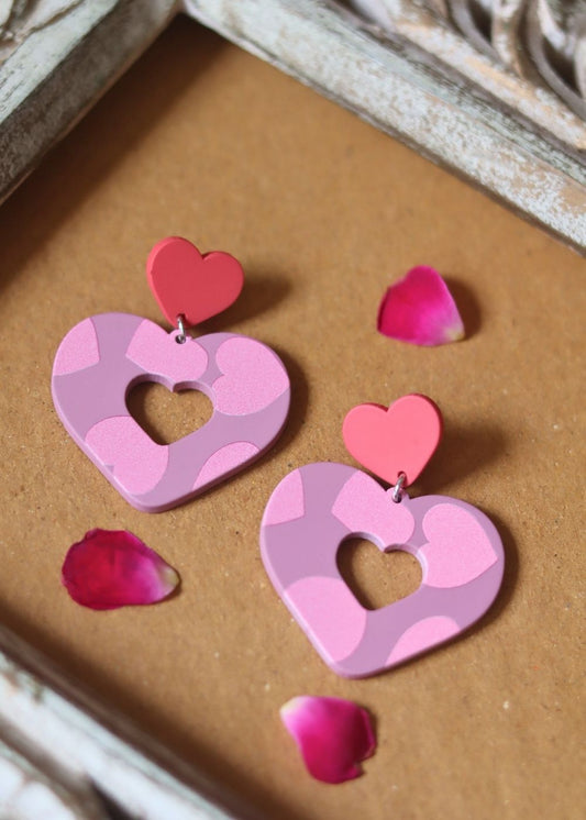handmade Heart beat earrings