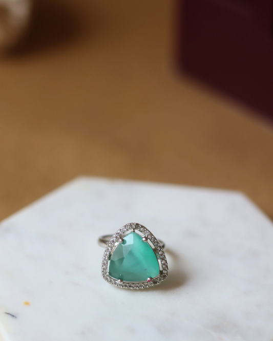 Serene Sea Green Ring
