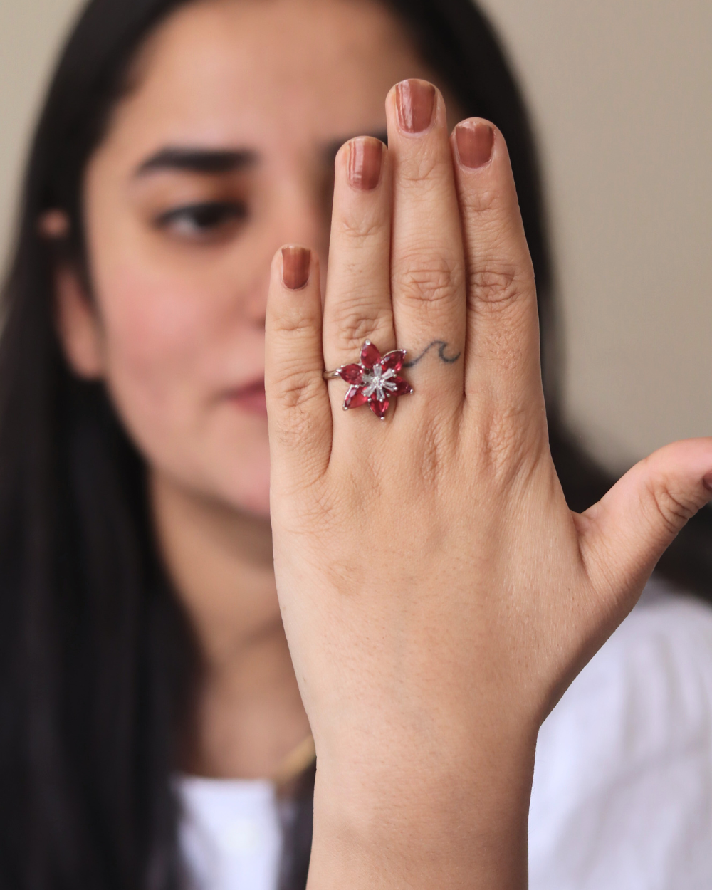 Ruby Floral Ring