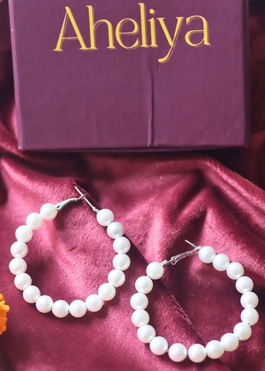 Handmade Essential Pearl Hoops