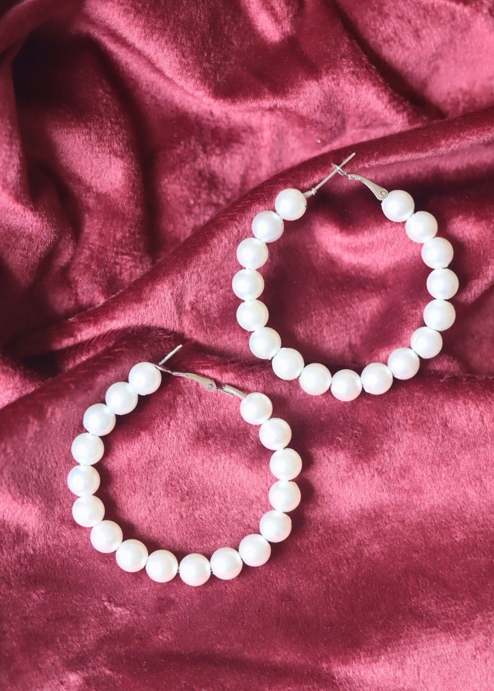Essential Pearl Hoops handmade in India