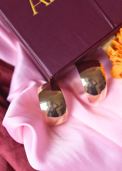 Gold Crest Hoops made with premium quality material