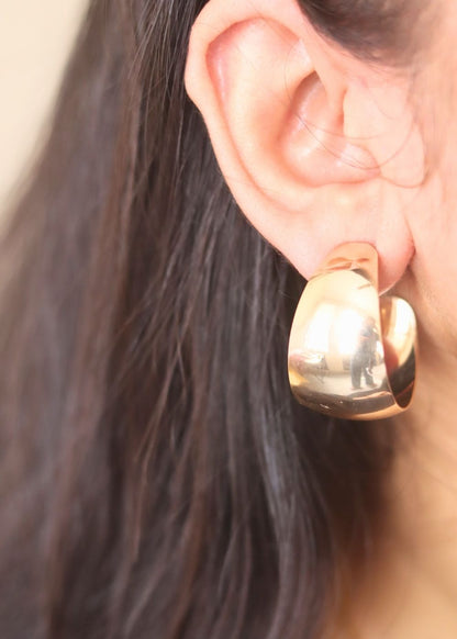 Gold Crest Hoops handmade in india