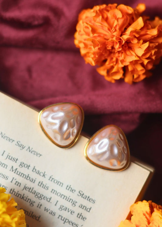Waterproof Gold and White Studs