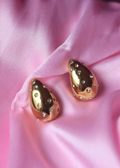 Anti tarnish Waterdrop Earrings - Gold