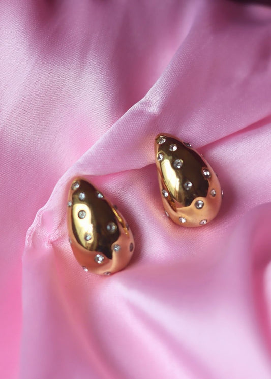 Anti tarnish Waterdrop Earrings - Gold
