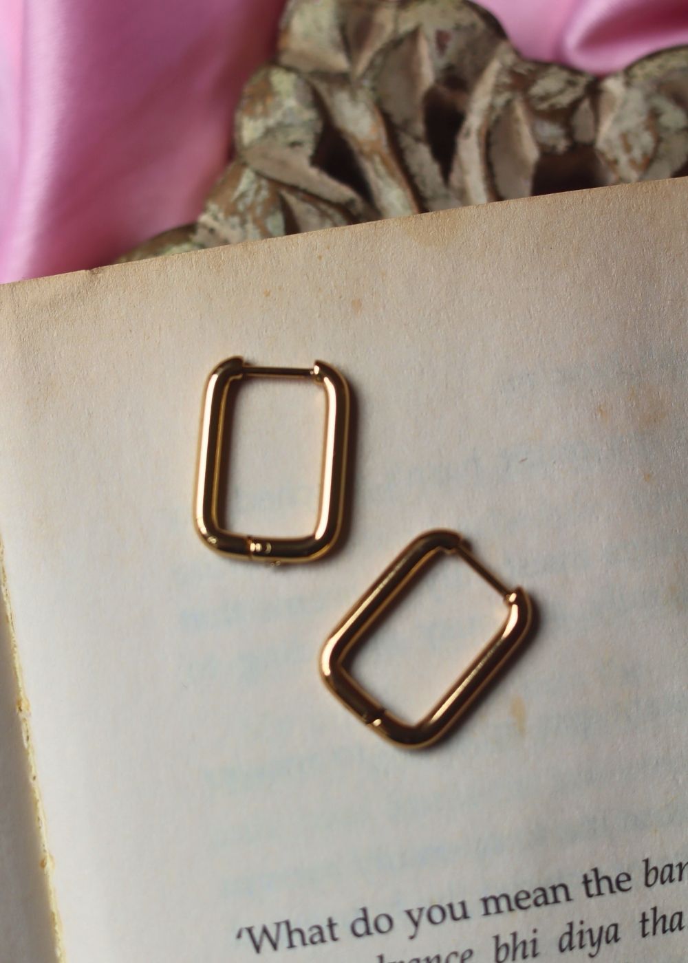 Essential Sqaure Hoops handmade in India