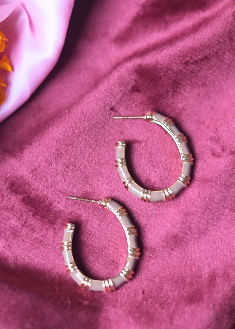 Blossom Studs Brown handmade in india