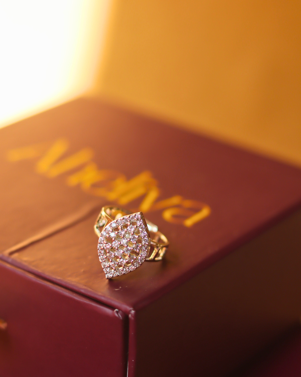 Stylish White AD Adjustable Ring