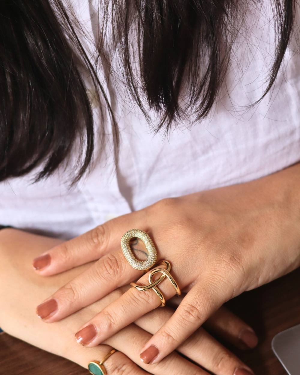 Serene Oval Ring - Gold