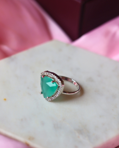 Serene Sea Green Ring