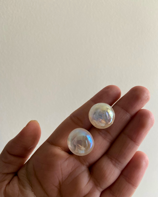 Round Statement Pearl Earrings