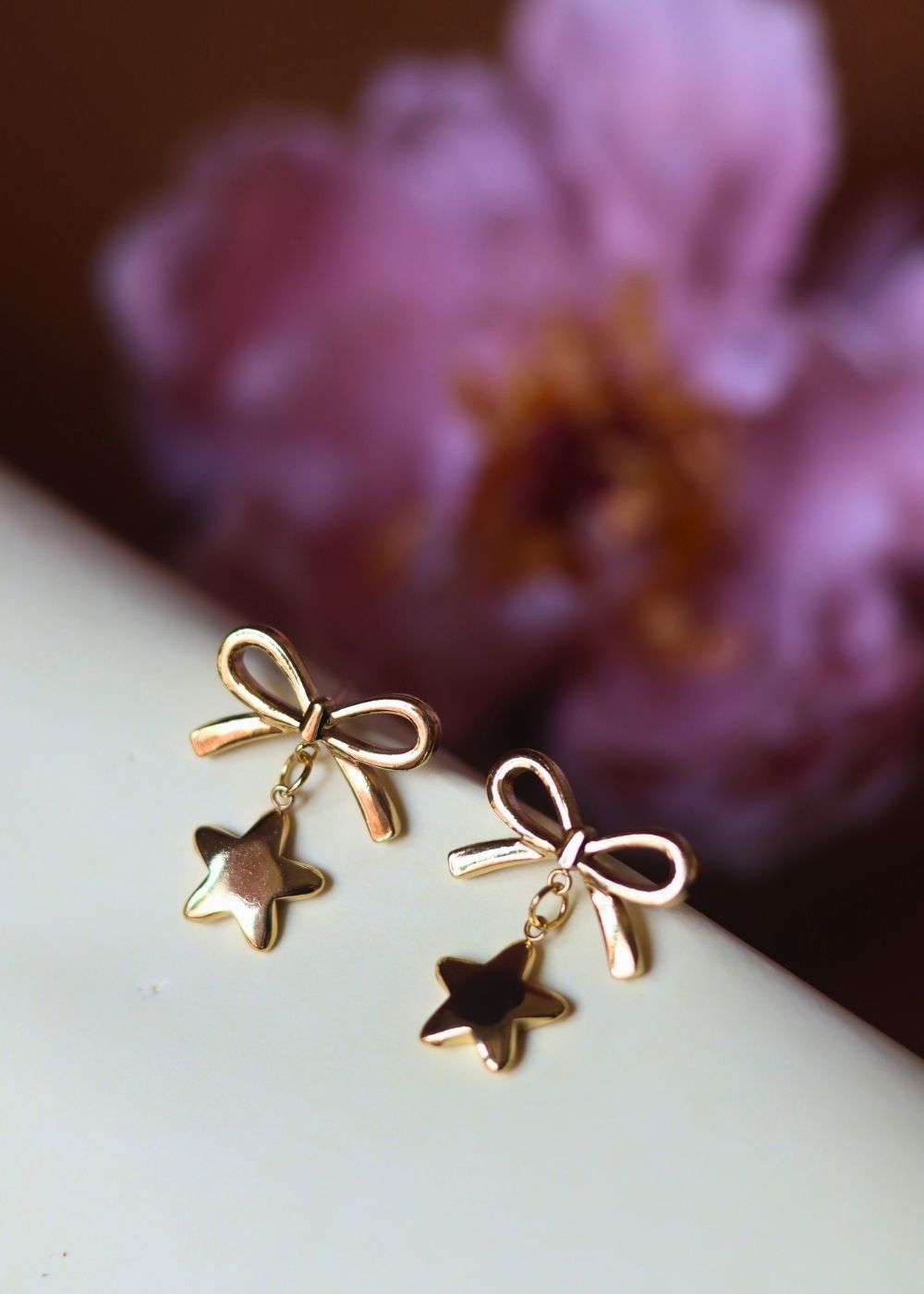 Anti tarnish Starry Bow Earrings