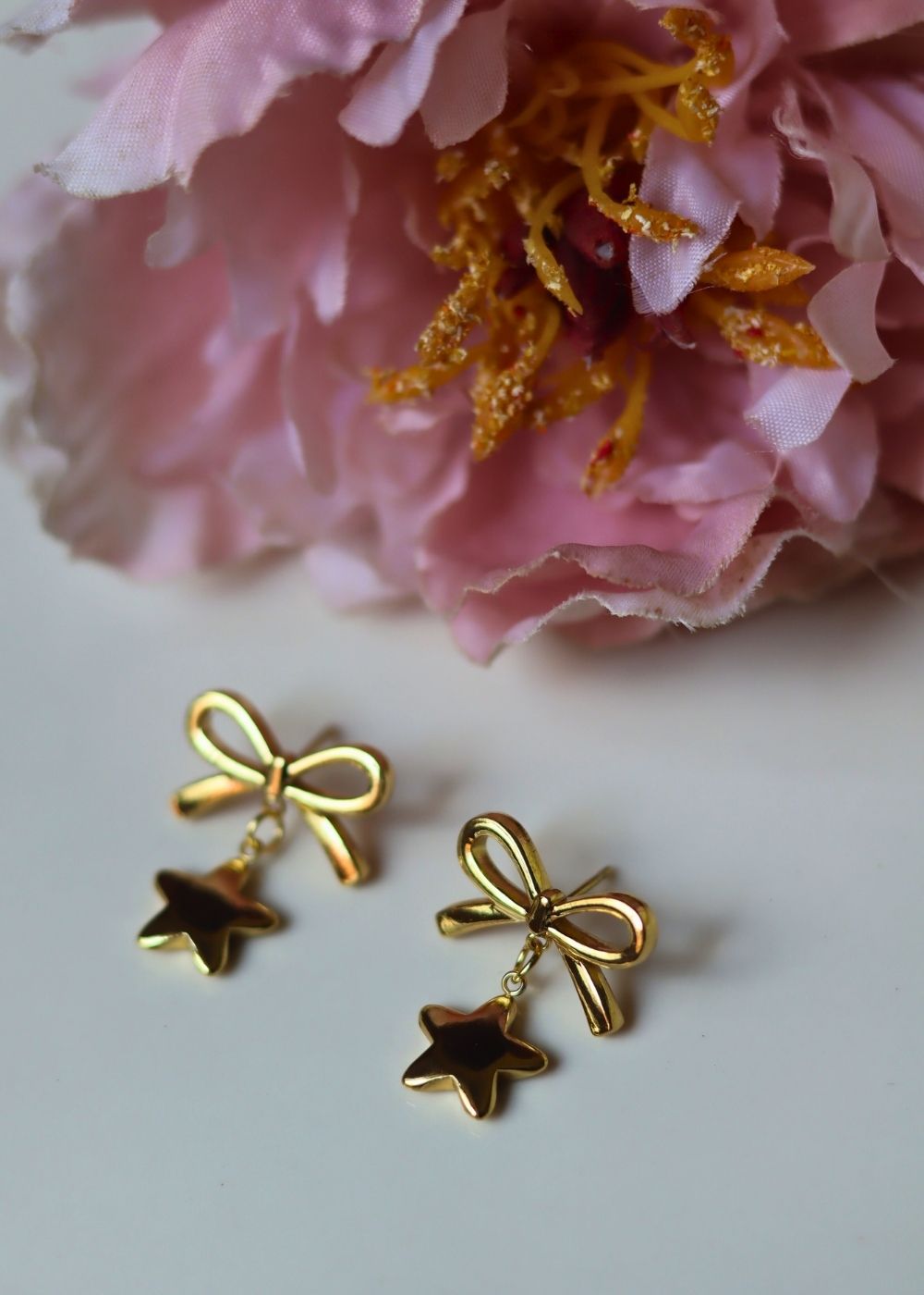 Starry Bow Earrings handmade with premium quality material