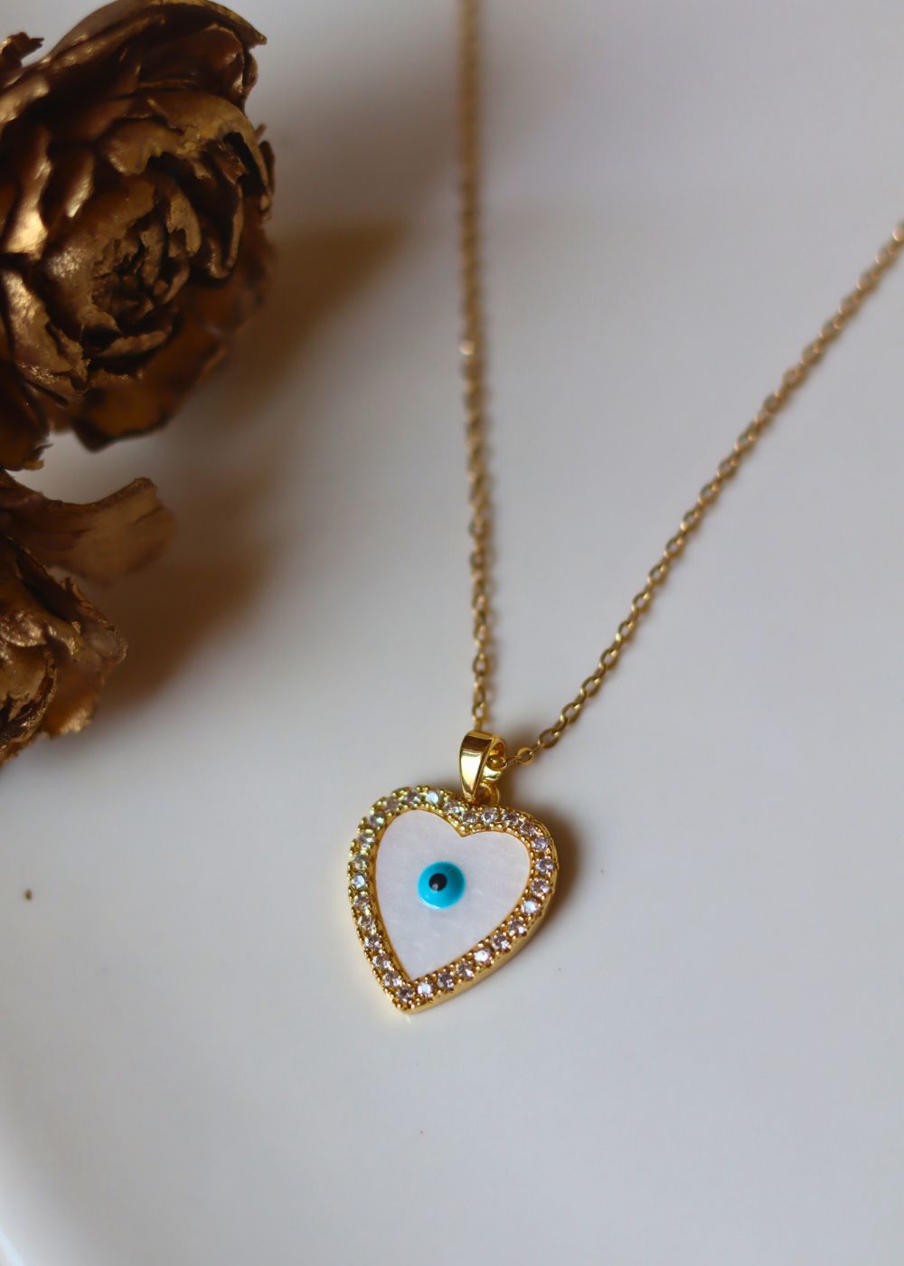 Hypoallergic Nazar na lage necklace