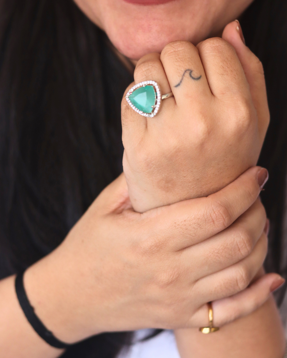 Serene Sea Green Ring