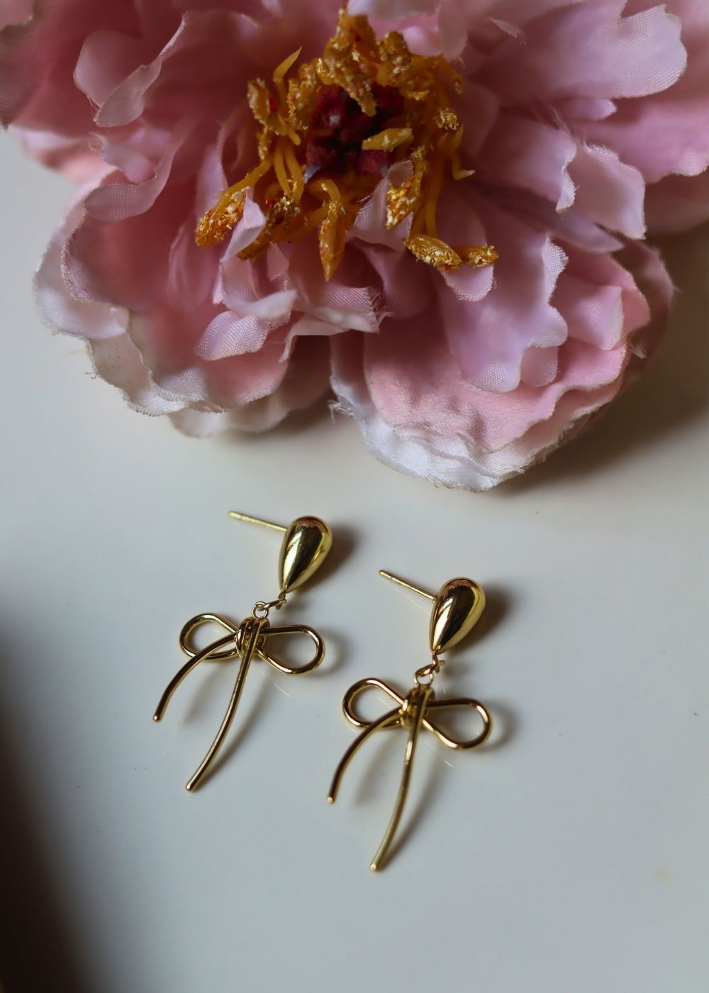 Anti tarnish Minimal Bow Earrings