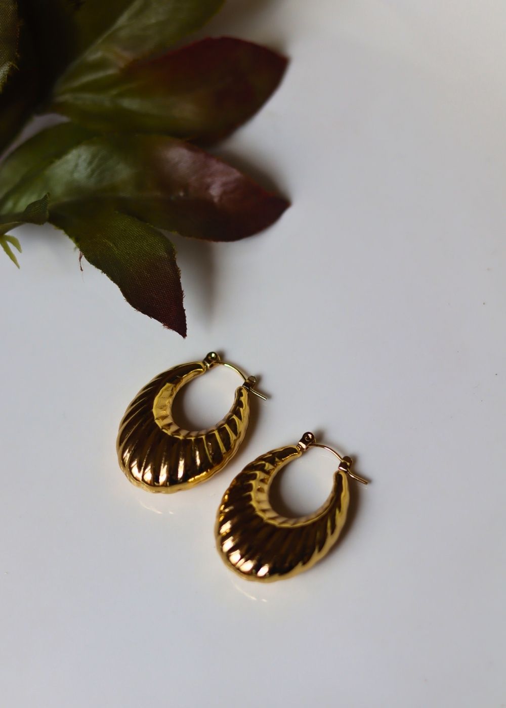Anti tarnish Shell Drop Hoops